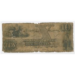 Sheldon, VT- Missisquoi Bank, $10, July 1, 1852, G18, Issued Obsolete Banknote.
