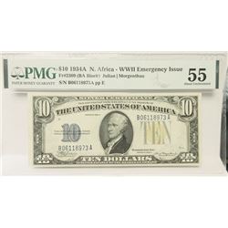 U.S. N. Africa - WWII Emergency Issue, $10, Series 1934 A, Fr#2309.