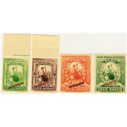 Peru High Value Specimen Quartet, 1899 5s, 10s "Liberty", 158-59, J34-35, Mint, og