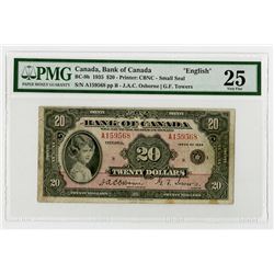 Bank of Canada, 1935 "English" Issue Banknote.
