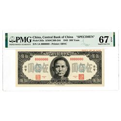 Central Bank of China, 1945 Issue Specimen Banknote.