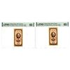 Image 1 : Bank of Taiwan, 1950 Issue High Grade Sequential Banknote Pair.