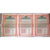 Image 1 : Imperial Chinese Government 5% Hukuang Railways Gold Loan of 1911, £100, I/U Bond Trio