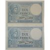 Image 1 : Banque de France. 1930-1932. Lot of 2 Issued Notes.