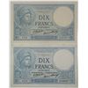 Image 1 : Banque de France. 1930-1932. Lot of 2 Issued Notes.