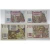 Image 1 : Banque de France. 1946-1951. Lot of 4 Issued Notes.
