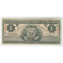 Banco Internacional de Guatemala, 1917 Issue Banknote.