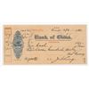 Image 1 : Bank of China, 1942, "Calcutta, India" Branch Issued Check.
