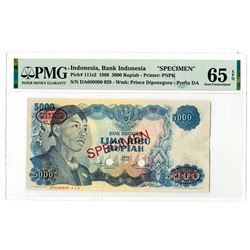 Bank Indonesia. 1968. Specimen Banknote.