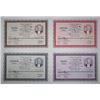 Image 1 : Republic of Turkey. 1990. Lot of 4 Specimen Government Bonds.