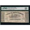 Image 1 : 1862 $10 Raleigh NC Obsolete Note PMG 25