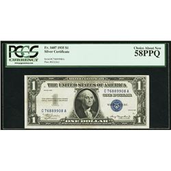 1935 $1 Silver Certificate PCGS 58PPQ