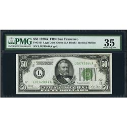 1928A $50 San Francisco Federal Reserve Note PMG 35