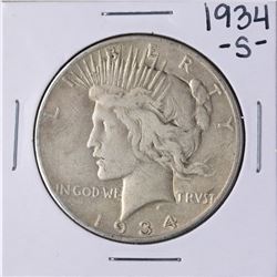 1934-S $1 Peace Silver Dollar Coin