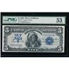 Image 1 : 1899 $5 Chief Silver Certificate PMG 53