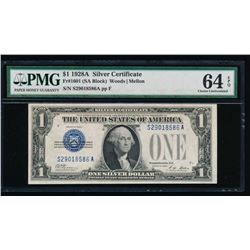 1928A $1 Silver Certificate PMG 64EPQ
