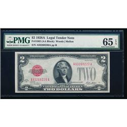 1928A $2 Legal Tender Note PMG 65EPQ