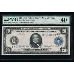 1914 $20 Cleveland Federal Reserve Bank Note PMG 40