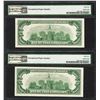 Image 2 : Lot of (2) 1950E $100 Federal Reserve Notes Chicago PMG Gem Uncirculated 65EPQ