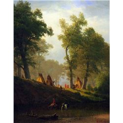 Wolf River, Kansas by Albert Bierstadt