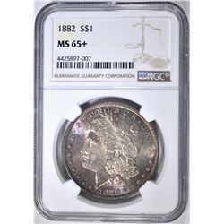 1882 MORGAN DOLLAR NGC MS-65+ COLOR