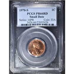 1970-S LINCOLN CENT  PCGS PR-66 RD