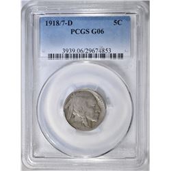 1918/7-D BUFFALO NICKEL  PCGS G-06