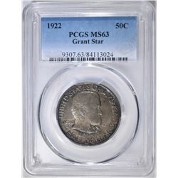 1922 GRANT STAR HALF DOLLAR  PCGS MS-63