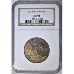 1928 HAWAII HALF DOLLAR  NGC MS-63