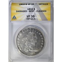 1802 BUST DOLLAR  ANACS VF-35 DETAILS