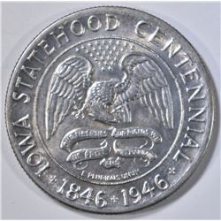1946 IOWA COMMEM HALF DOLLAR  AU