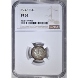 1939 MERCURY DIME NGC PF-66