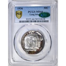 1936 LONG ISLAND COMMEM HALF PCGS MS-66 CAC