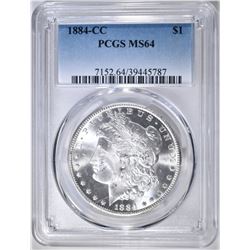 1884-CC MORGAN DOLLAR PCGS MS-64