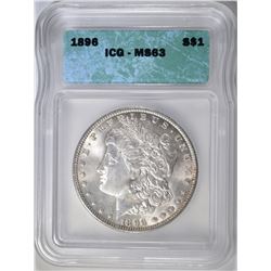 1896 MORGAN DOLLAR, ICG MS-63