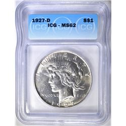 1927-D PEACE DOLLAR ICG MS-62