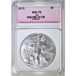 2015 AMERICAN SILVER EAGLE PNA PERFECT GEM BU