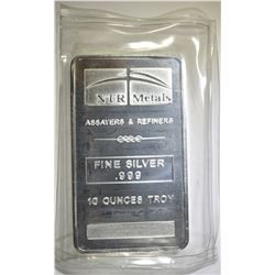 TEN OUNCE .999 SILVER BAR