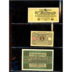 World Banknote Lot;  includes German issues.  Lot of approx 69 various issues.