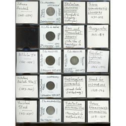 World Coinage Lot;  includes German coinage dating 1619-1918.  Lot of approx 10 coins housed in 2x2'