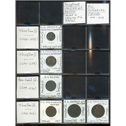 World Coinage Lot;  includes German coinage.  Lot of approx 16 coins all in 2x2's dating mid 1600'st