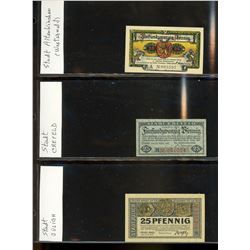 World Banknote Lot;  includes German issues.  Lot of approx 15 various issuesfrom different german r