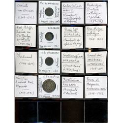 World Coinage Lot;  includes German coinage.  includes 9 various coins from the Franconia region.  A