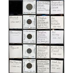World Coinage Lot;  includes German coinage.  includes 13 various coins dating 1622-1922.  Allemagne