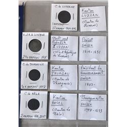 World Coinage Lot;  includes coins from Switzerland and its regions.  includes 65 various coins.   S
