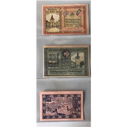 World Banknote Lot;  includes issues from Austria and its regions.  Lot of approx 55 various issues.