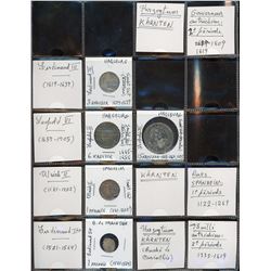 World Coinage Lot;   Lot of approx 46 various issues from Germany, Austria regions.  Régions de l'Al