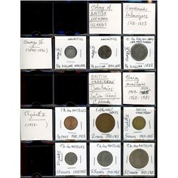 World Coinage Lot;   Lot of approx 67 various issues from West Indies and its regions.  Petites Anti