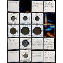 World Coinage Lot;  includes coins from Italy and its Papal regions.  includes 29 various coins.  Ét