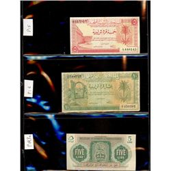 World Banknote Lot;  Lot of approx 13 notes from Libya and its regions.  See images.